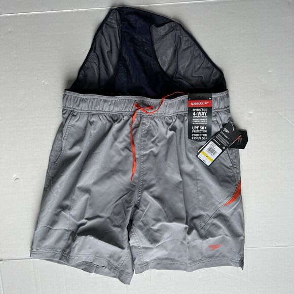 Speedo Swim Trunks Redondo Stretch Comfort Liner Lightweight Swim Shorts 7in M - Picture 5 of 9